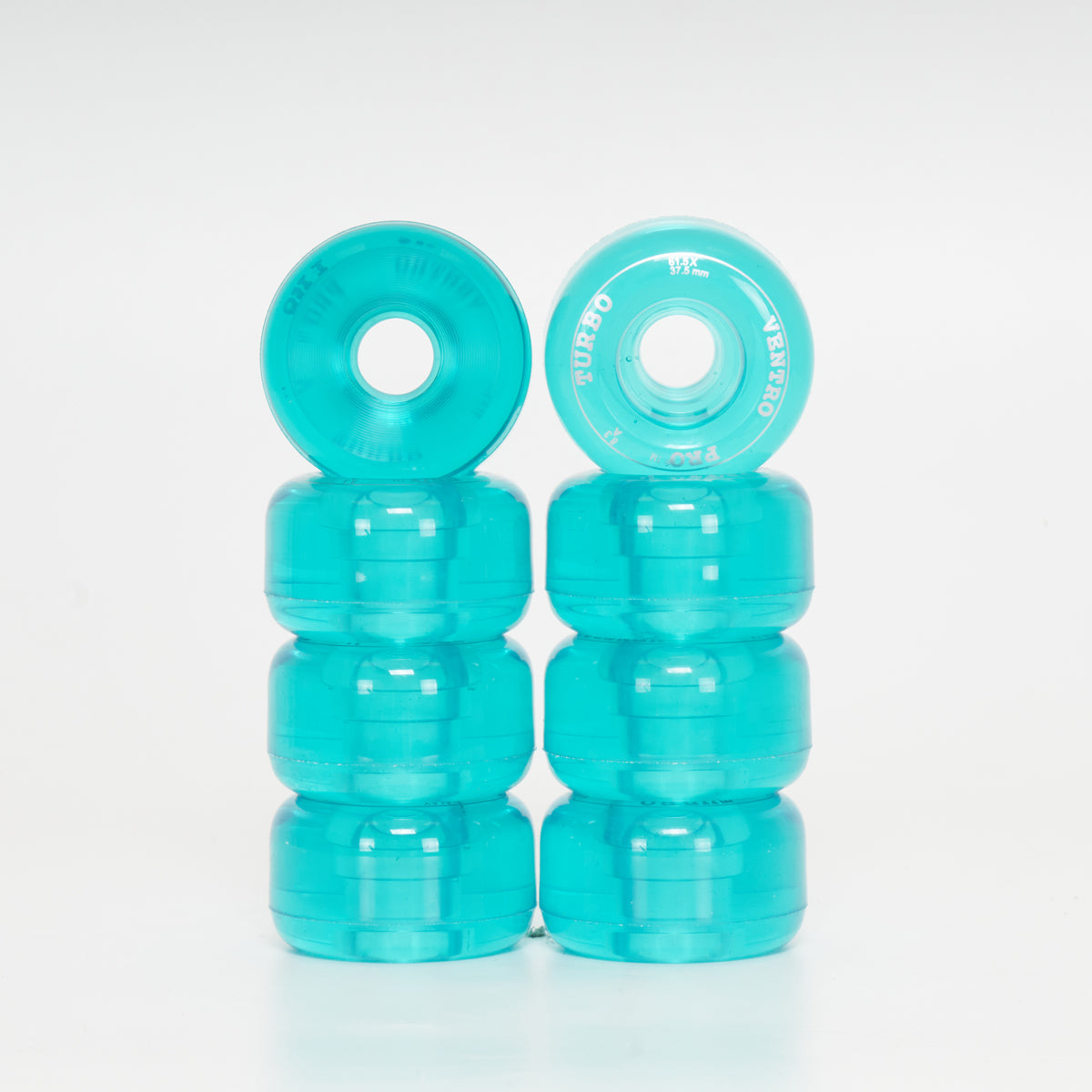 Ventro Pro Roller Skate Wheels - Clear Blue (8-Set)