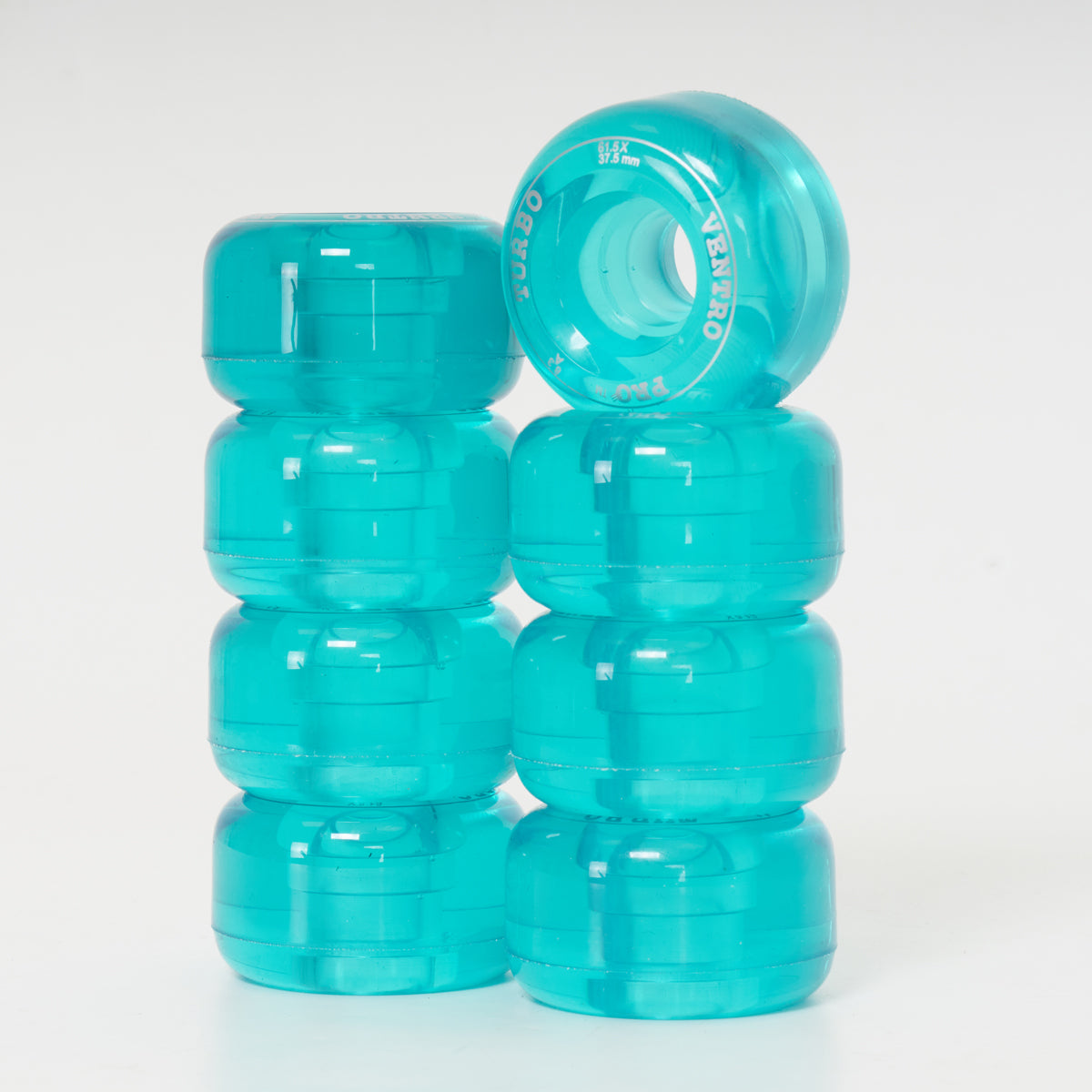 Ventro Pro Roller Skate Wheels - Clear Blue (8-Set)