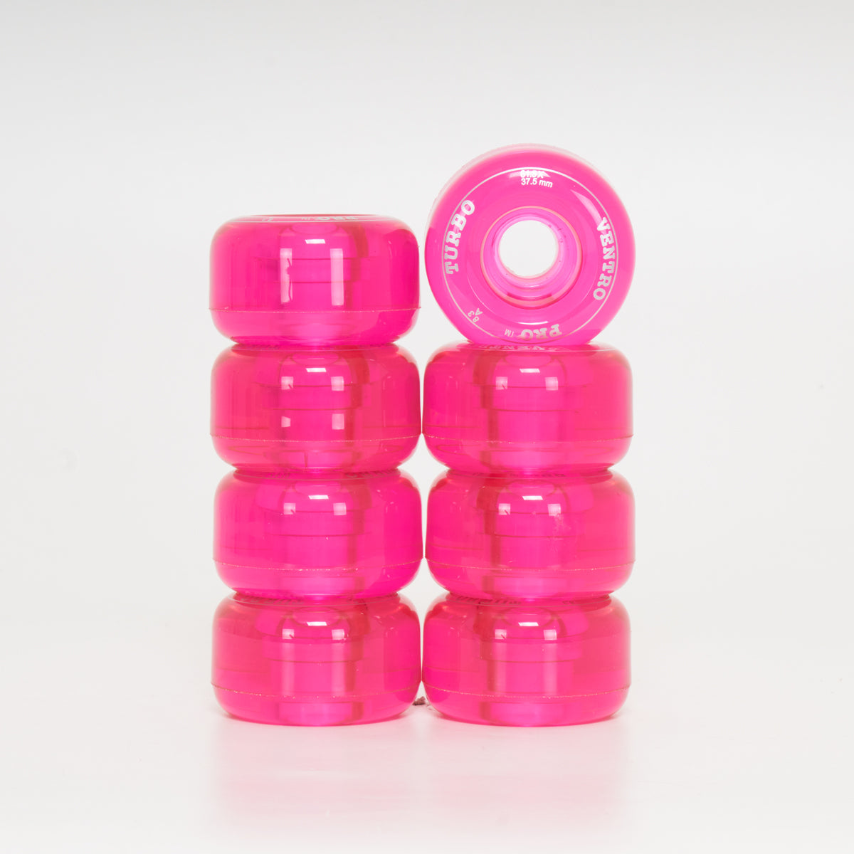 Ventro Pro Roller Skate Wheels - Clear Pink (8-Set)
