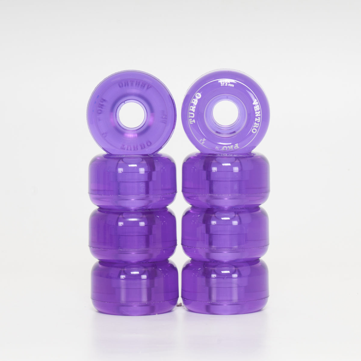 Ventro Pro Roller Skate Wheels - Clear Purple (8-Set) - Loco Skates