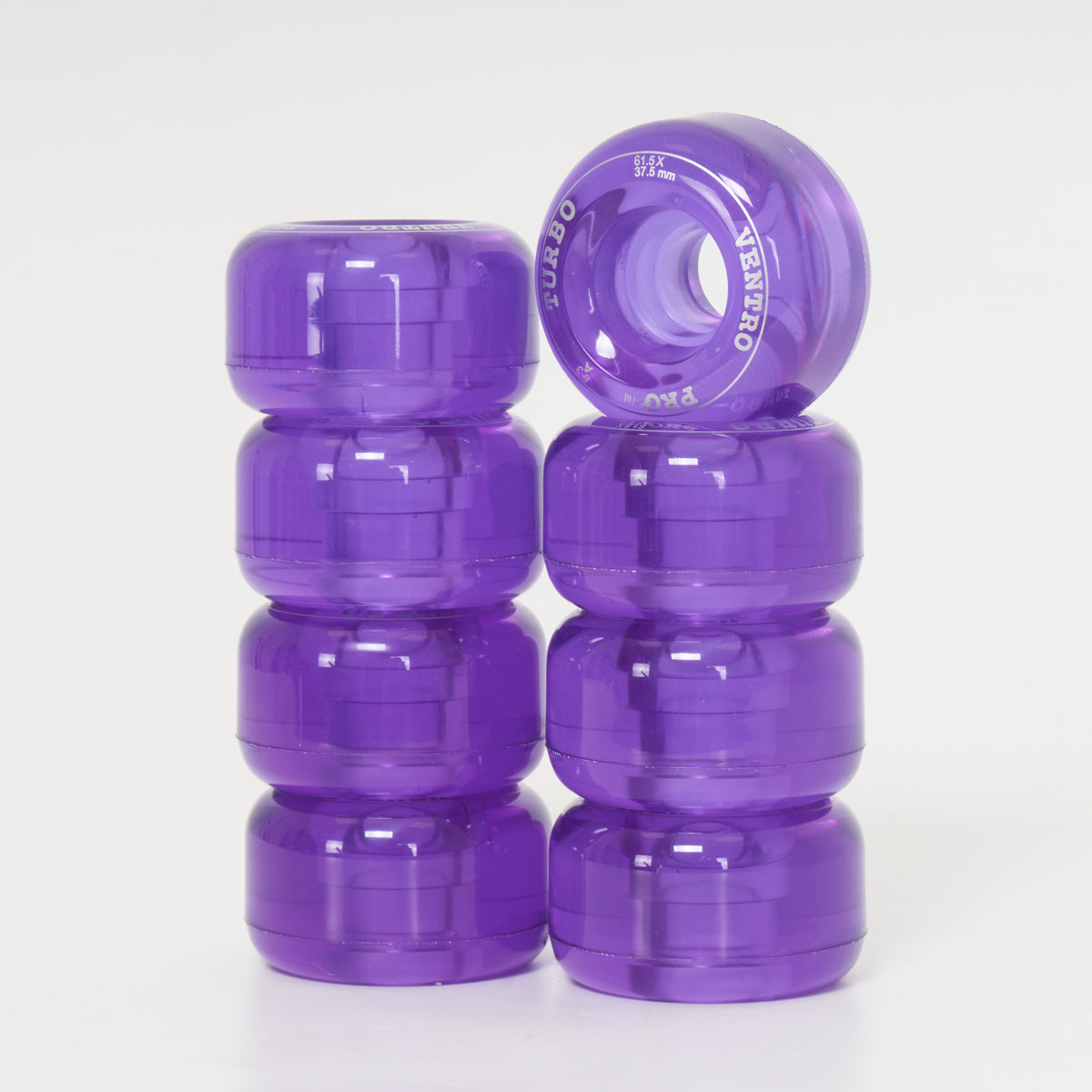 Ventro Pro Roller Skate Wheels - Clear Purple (8-Set) - Loco Skates