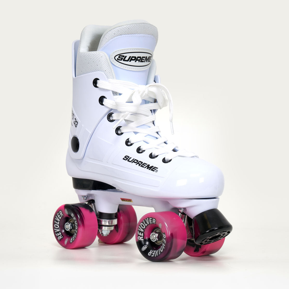 Supreme Turbo 33 Roller Skates + REVOLVER Wheels | WHITE