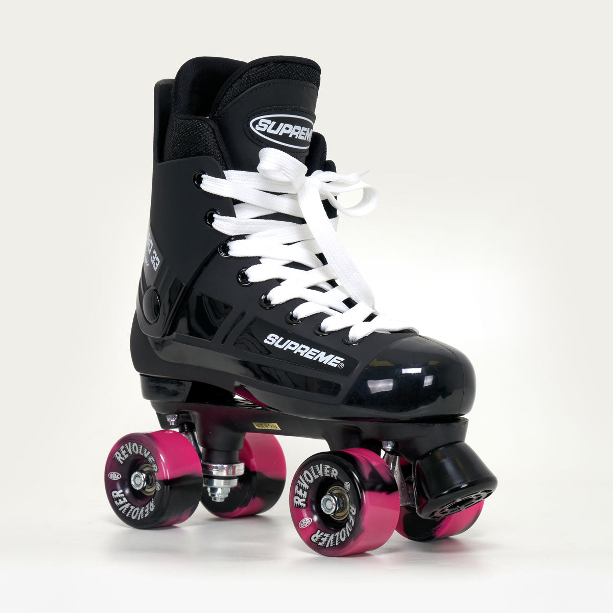 Supreme Turbo 33 Roller Skates + REVOLVER Wheels | BLACK