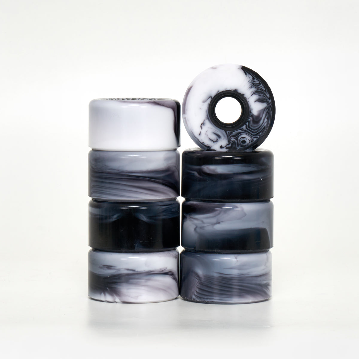 Revolver All-Purpose Roller Skate Wheels - Black & White Swirl