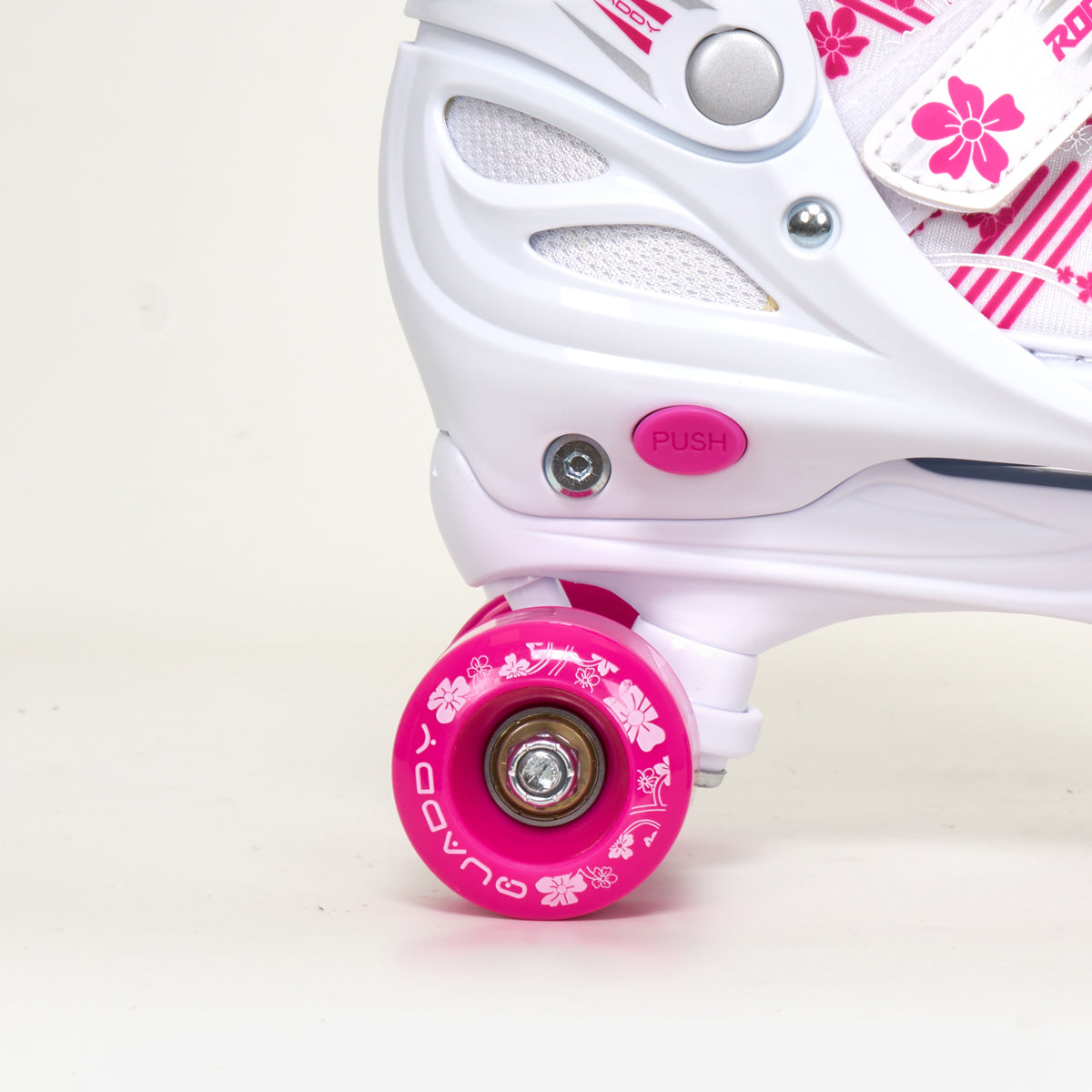 Roces "Quaddy" - Kids Pink Adjustable Roller Skates