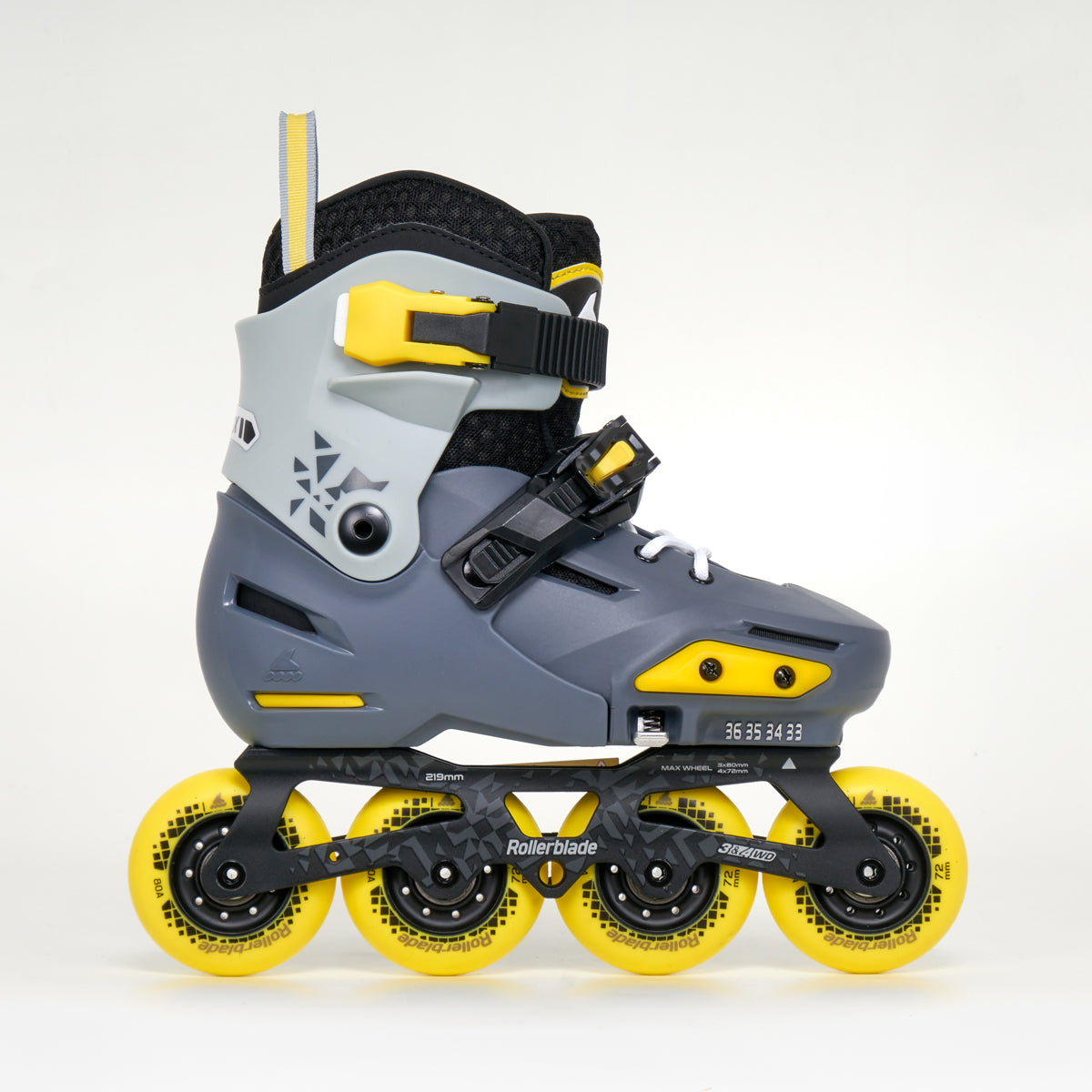 Rollerblade Apex Junior Inline Skates - Unisex - Grey / Yellow