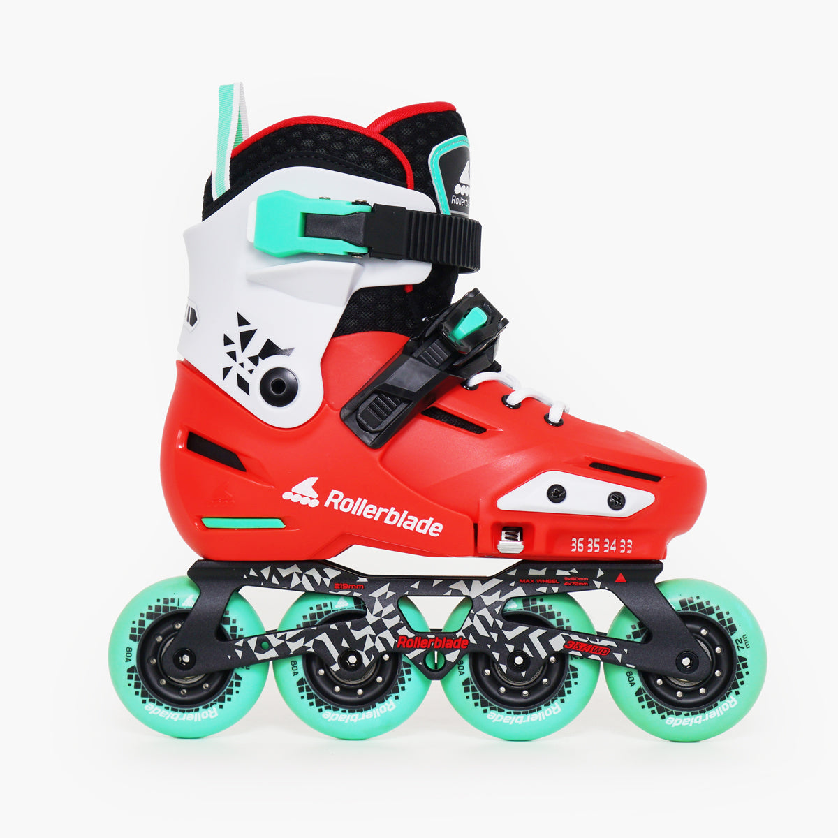 Rollerblade Apex Junior Inline Skates - Unisex - Red / Mint