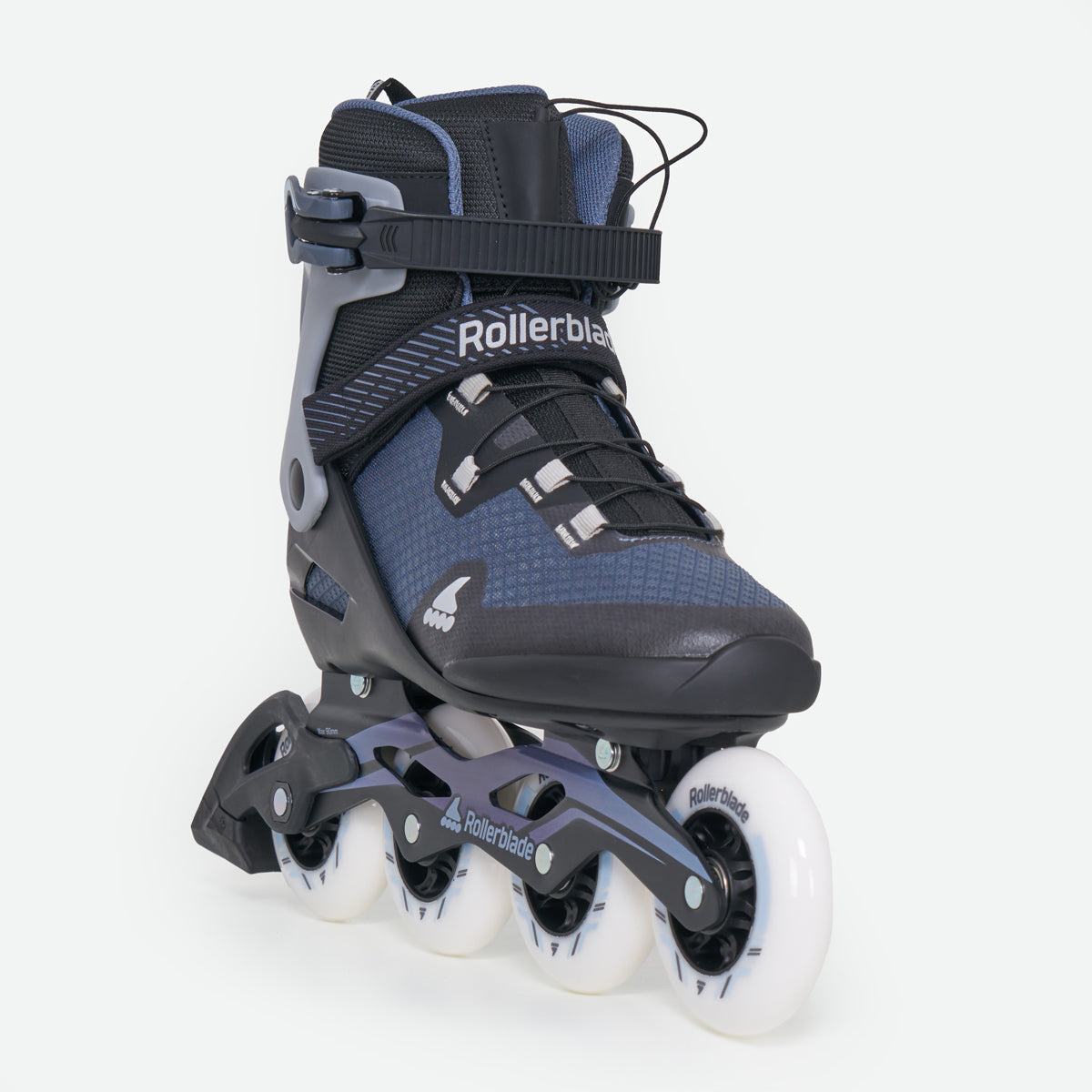 Rollerblade Macroblade 90 — Adult Inline Skates  (Black / Steel Blue)