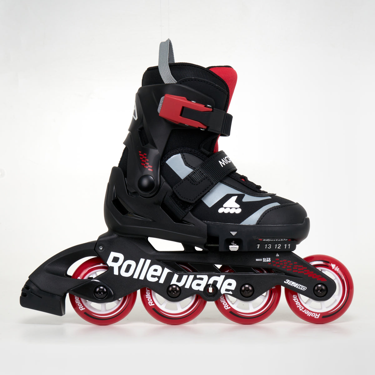 Rollerblade Microblade Junior Adjustable Inline Skates - Black / Red ...