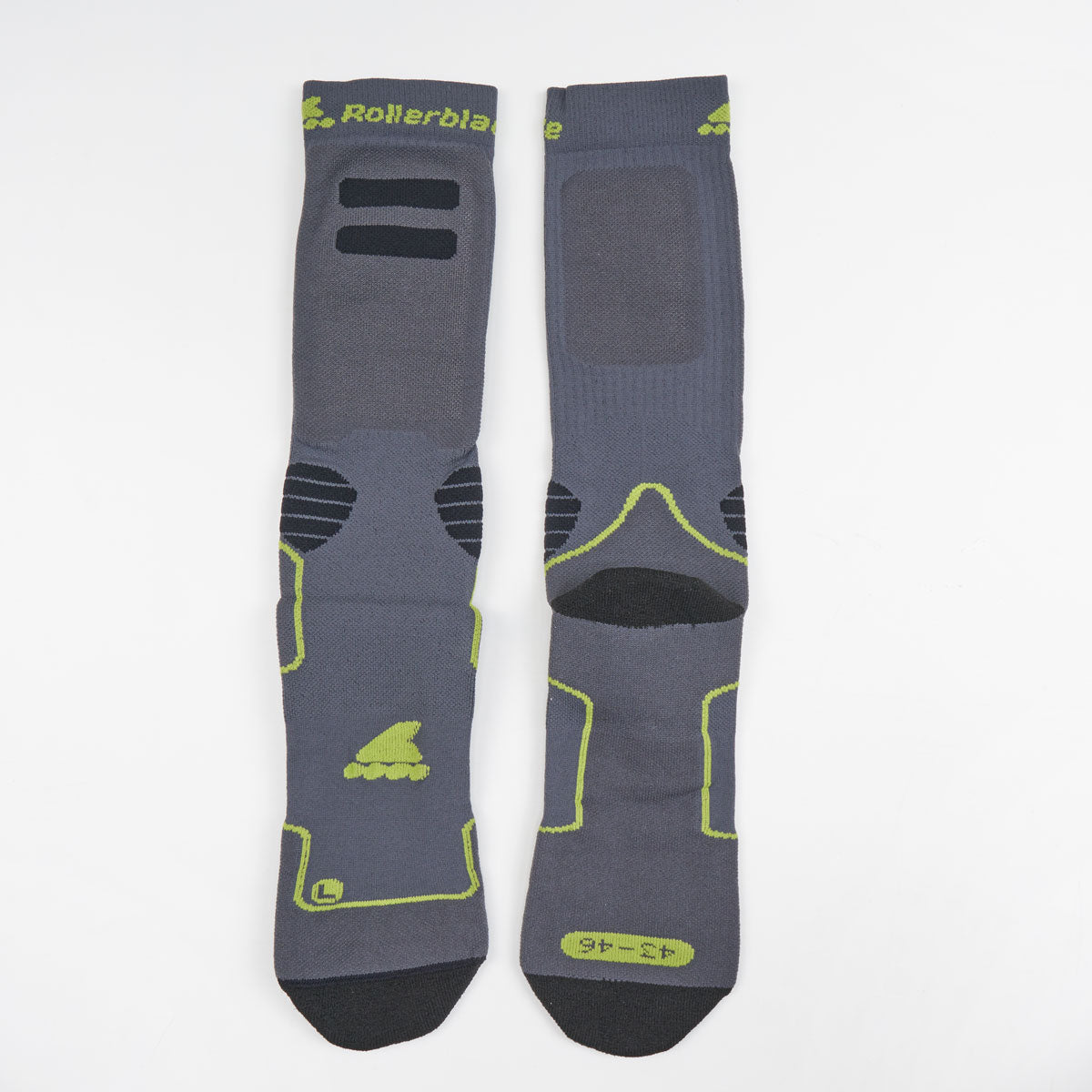 Rollerblade Performance Skate Socks - Grey / Green - Loco Skates
