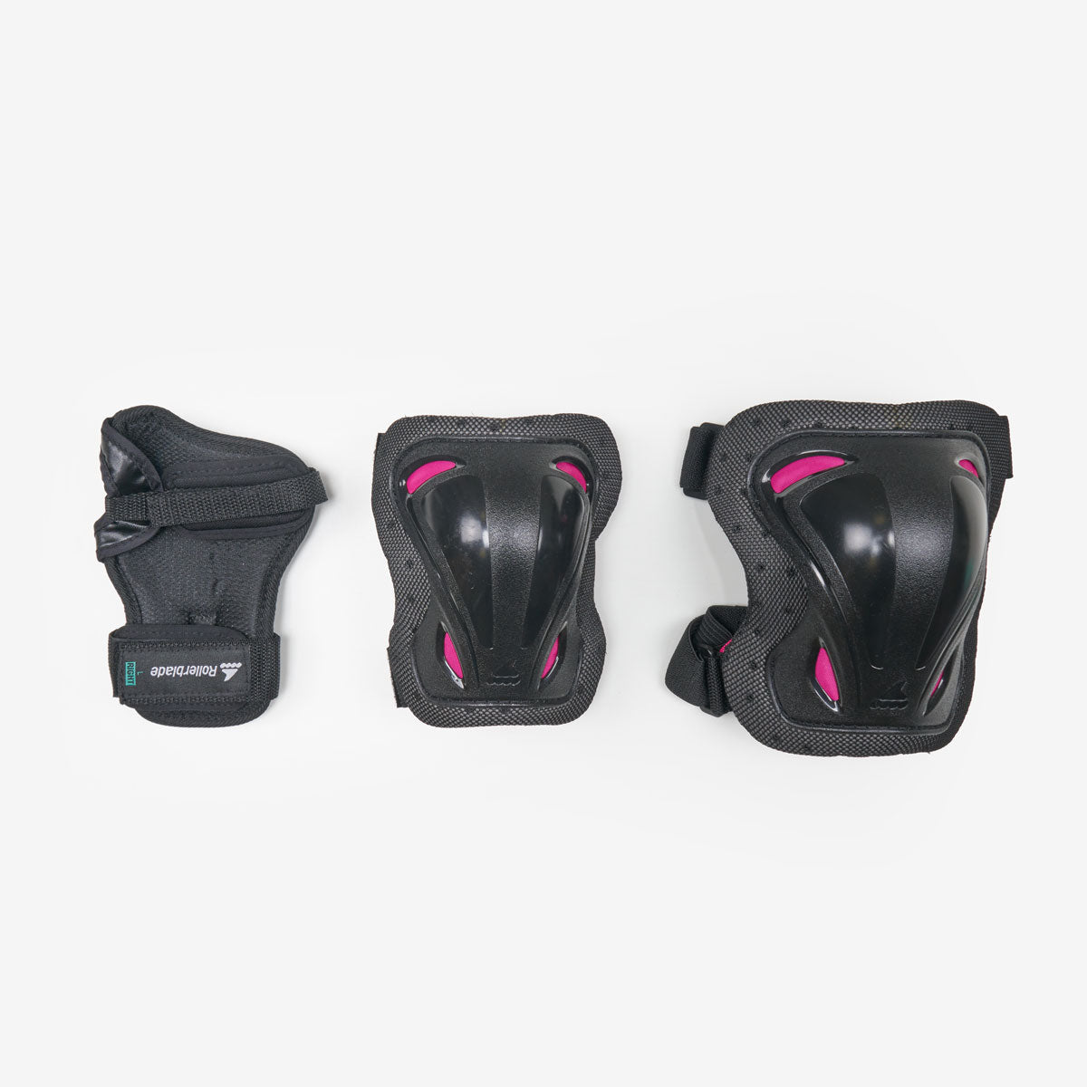 Rollerblade Skate Gear Pad Set - Black/Raspberry