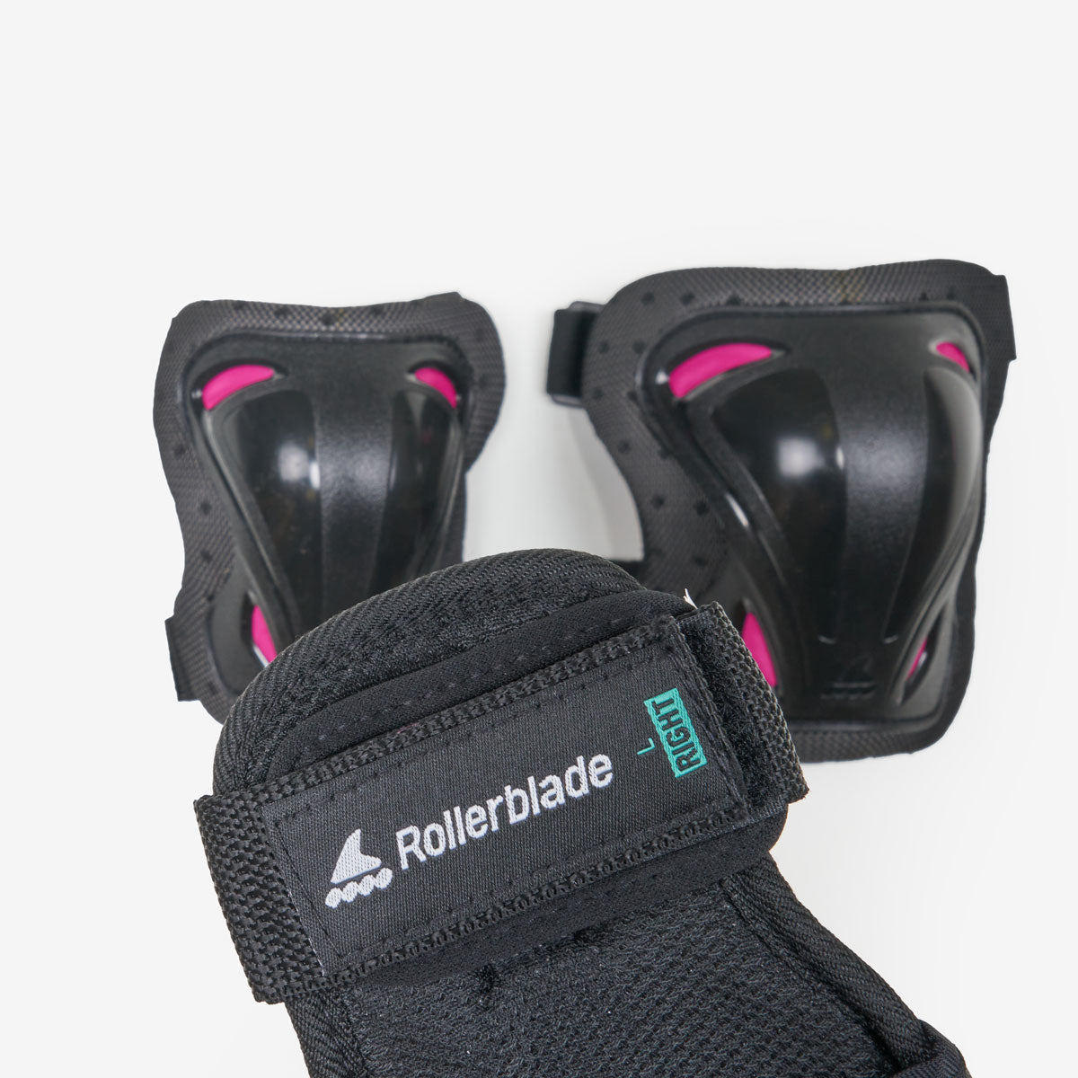 Rollerblade Skate Gear Pad Set - Black/Raspberry