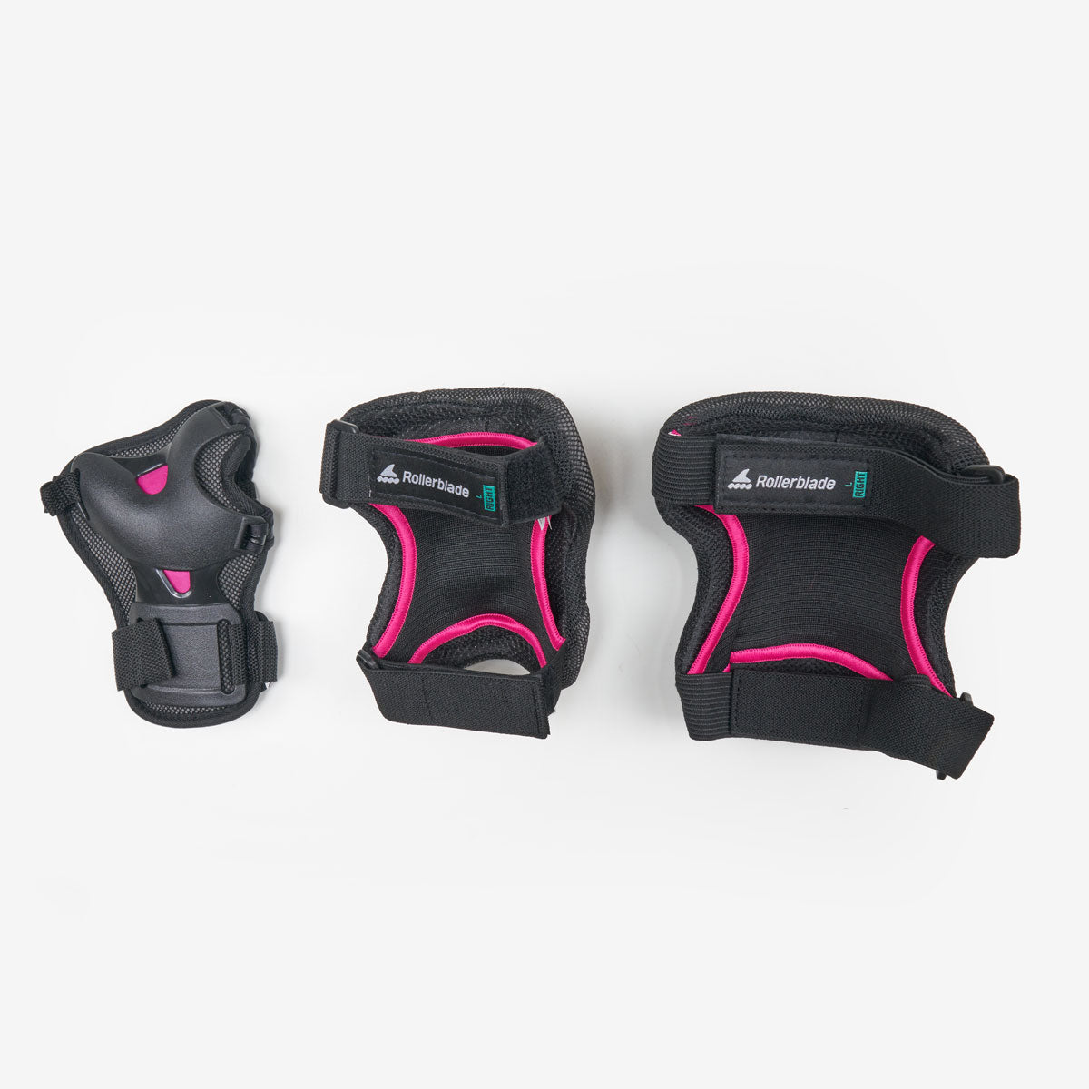 Rollerblade Skate Gear Pad Set - Black/Raspberry