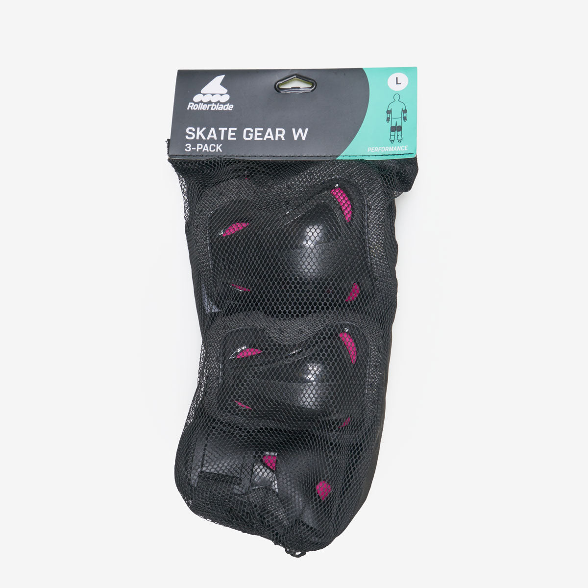 Rollerblade Skate Gear Pad Set - Black/Raspberry