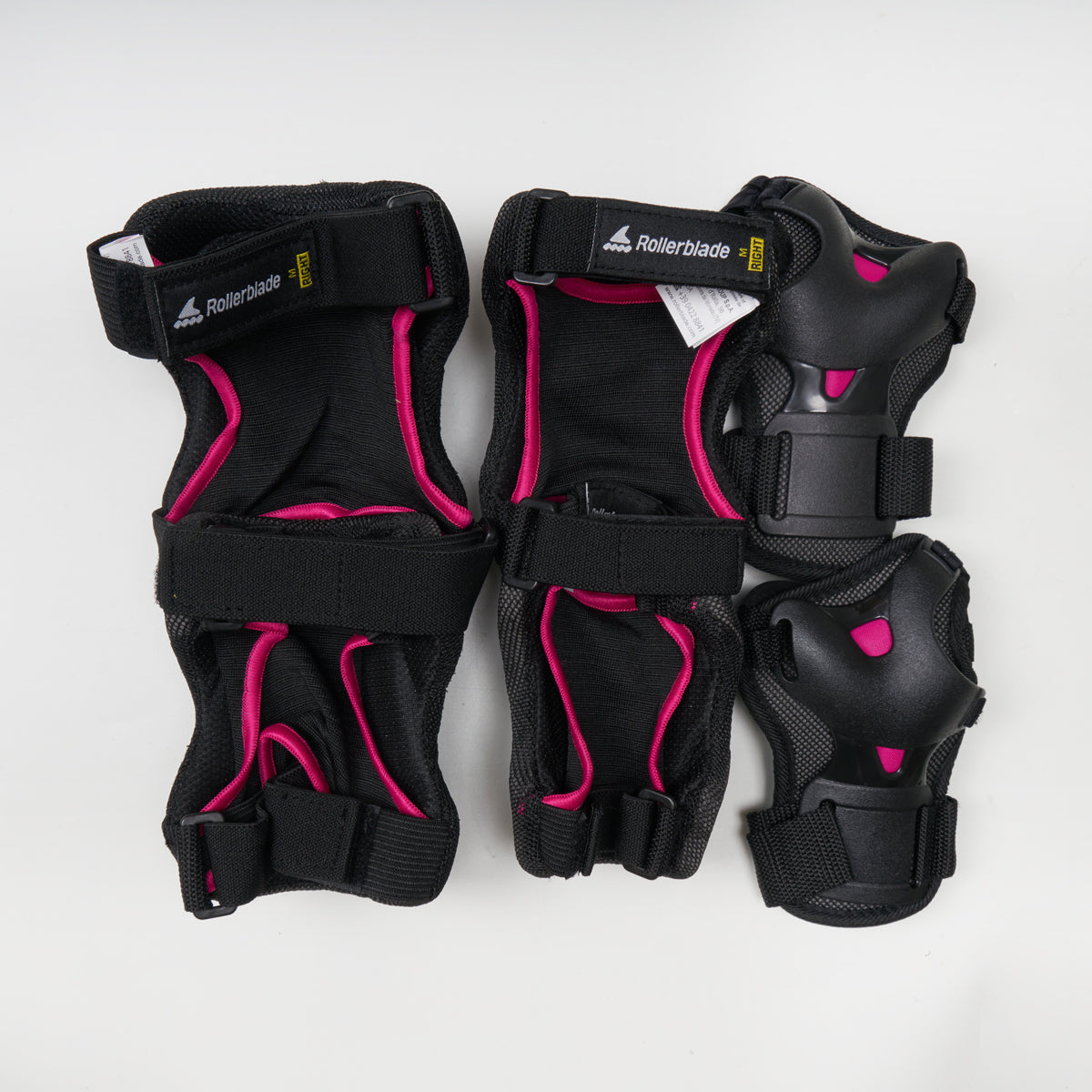 Rollerblade Skate Gear Pad Set - Black/Raspberry