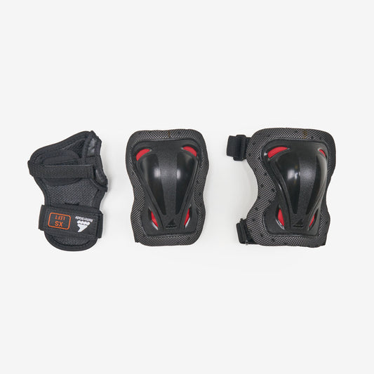 Rollerblade 'Skate Gear' Kids Pad Set - Black & Red