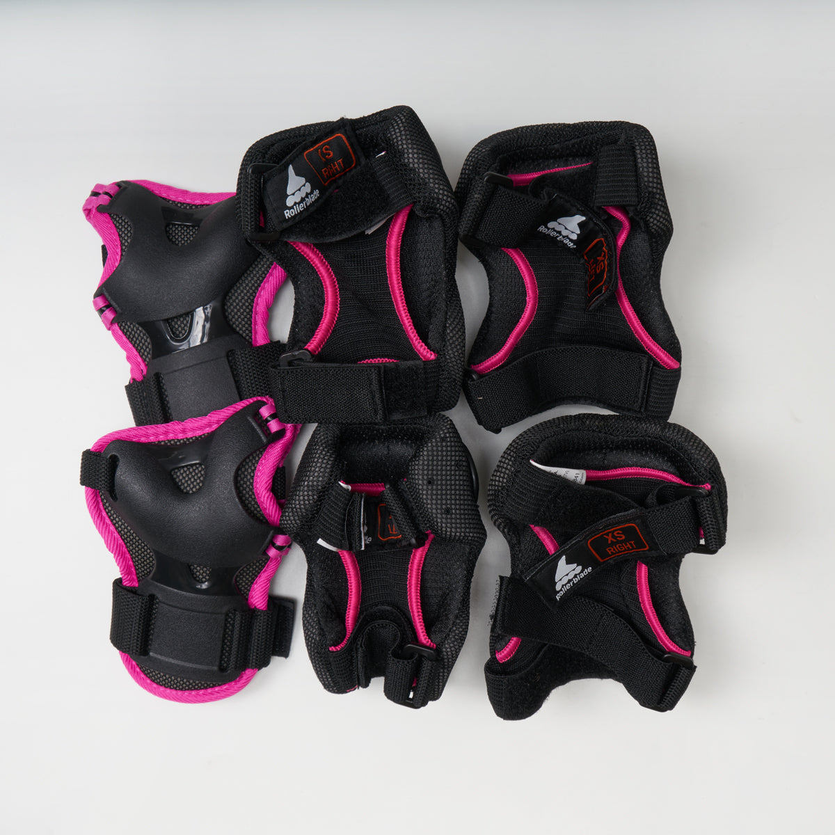 Rollerblade Skate Gear Jnr Black / Pink Pad Set