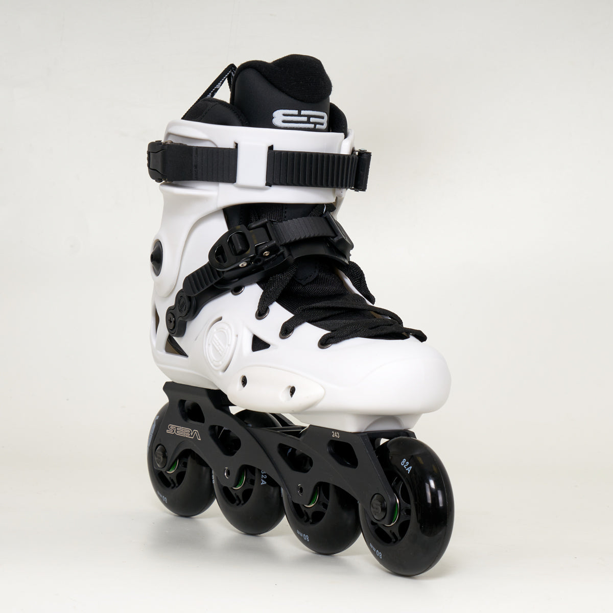 Seba Store Seba E3 80 Premium - Unisex Inline Skates (White) – Loco Skates