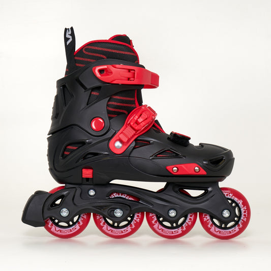 Seba STJ Black/Red - Kids Adjustable Skates
