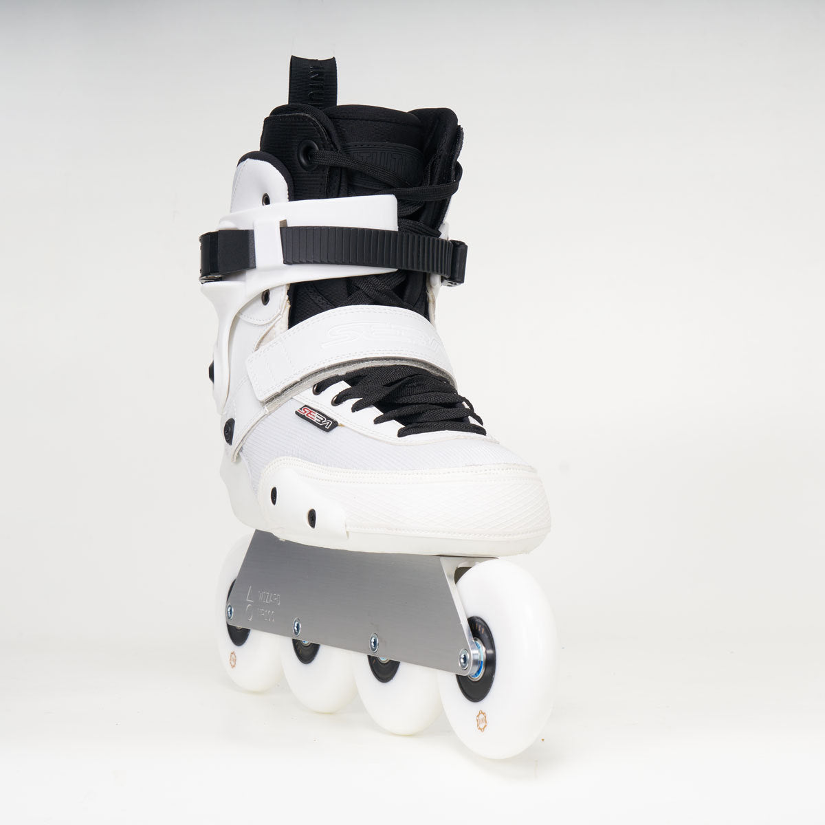 Seba CJ2 Prime White X Wizard NR Frame X Intuition Liner X Revolver Wheels - Loco Custom Skates