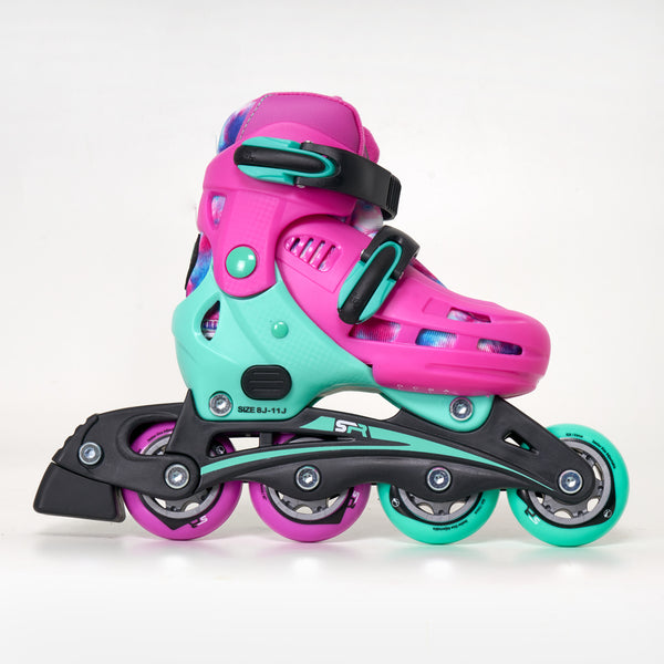 SFR Cyclone II Junior Adjustable Skates - Tie Dye – Loco Skates SFR Cyclone II Junior Adjustable Skates - Tie Dye – Loco Skates