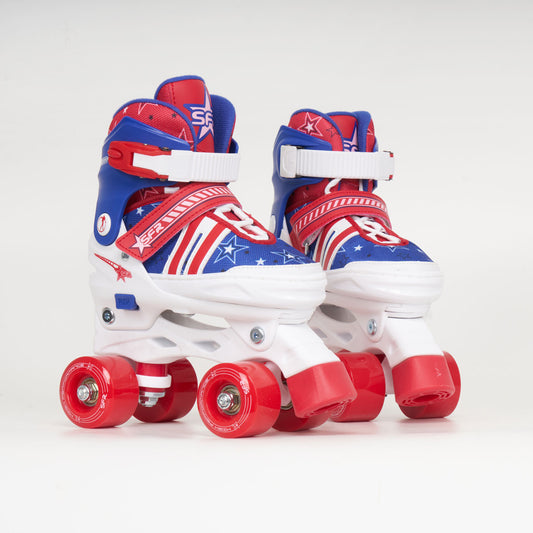 SFR Spectra Junior Adjustable Quad Skates - Blue / Red