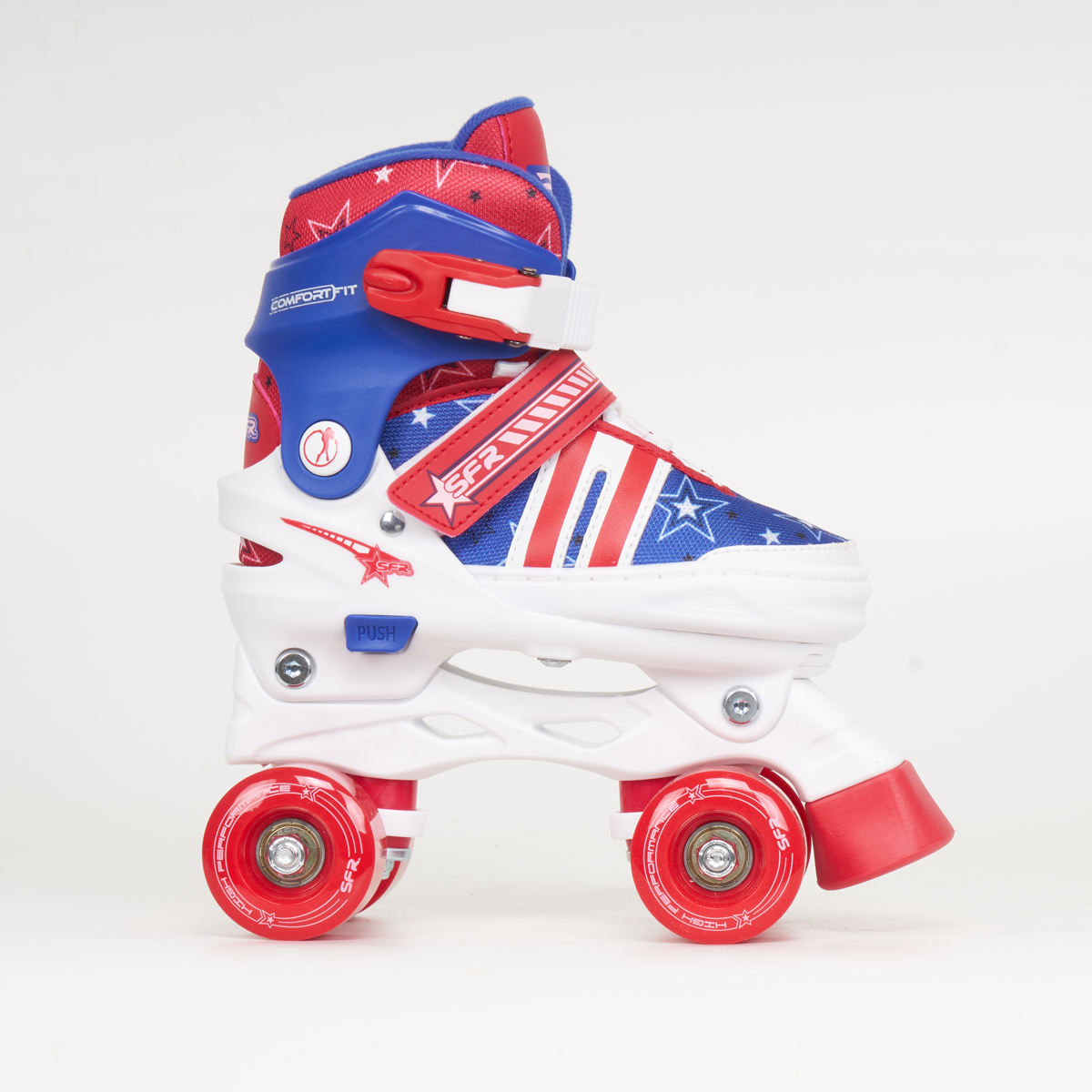 SFR Spectra Junior Adjustable Quad Skates - Blue / Red