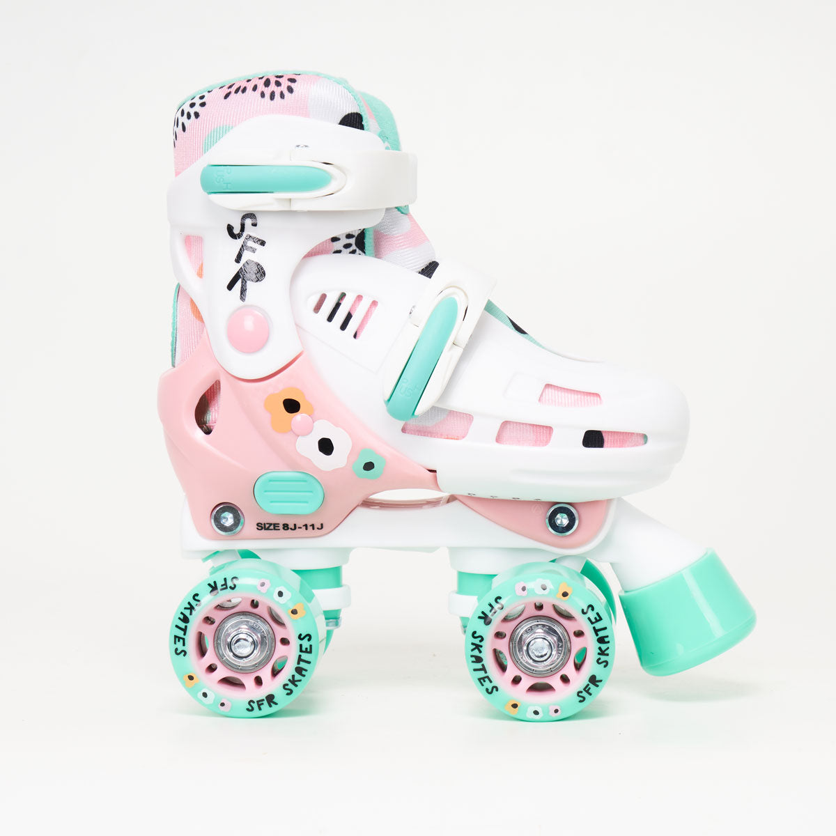 SFR Storm V Flower Junior Adjustable Quad Skates