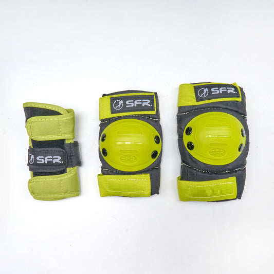 SFR 'Youth Ramp' Kids Triple Pad Set - Lime