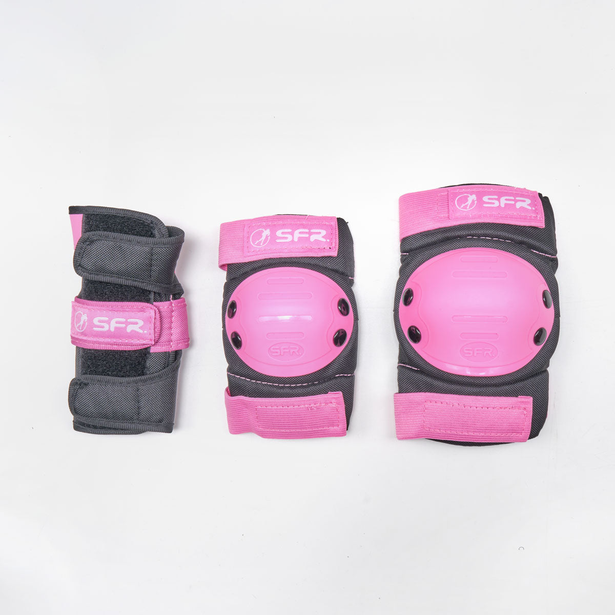 SFR 'Youth Ramp' Triple Kids Pad Set - Pink & Black