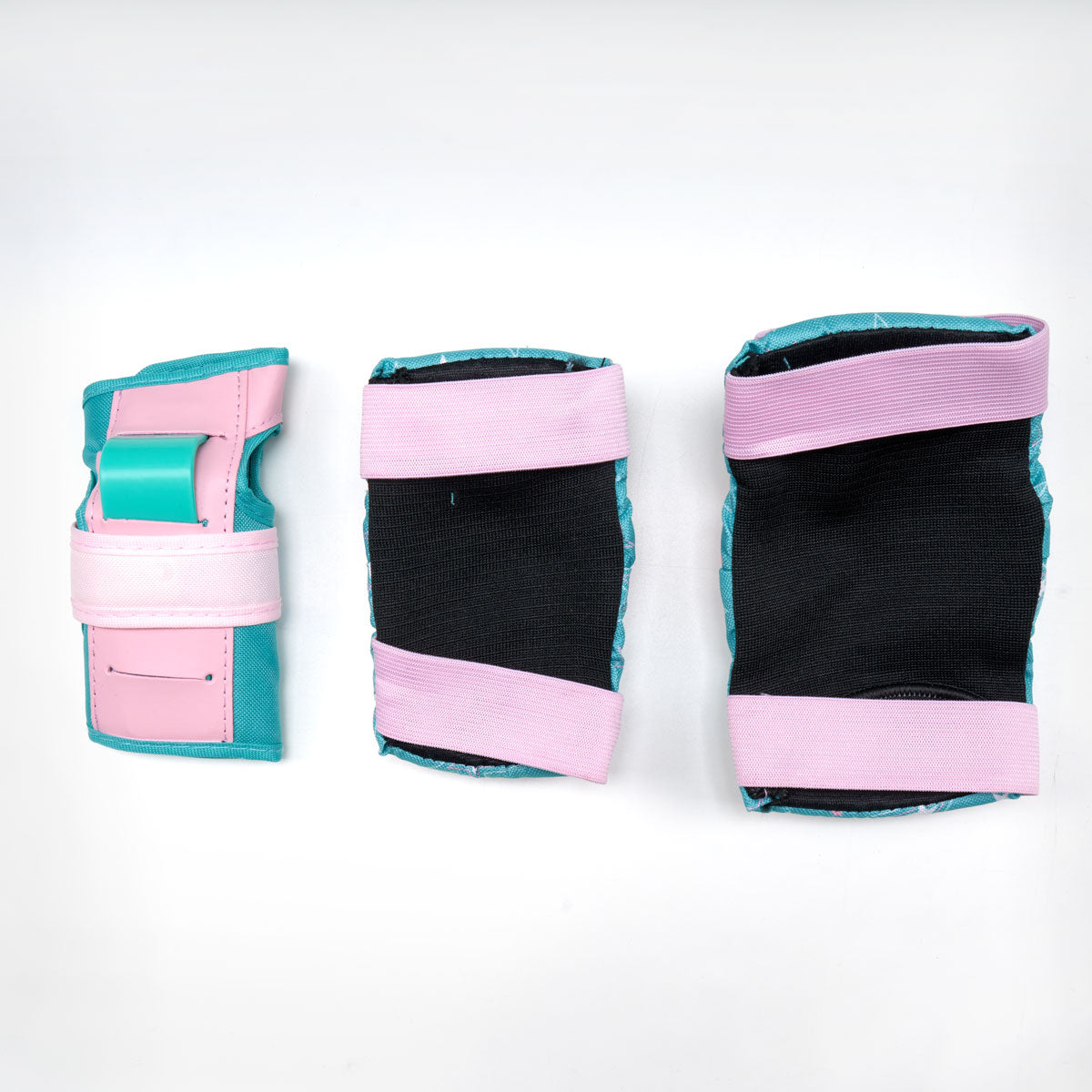 SFR 'Star' Triple Kids Pad Set - Pink & Green - Loco Skates