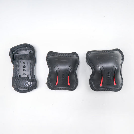 SFR 'Essentials' Kids Triple Pad Set - Black