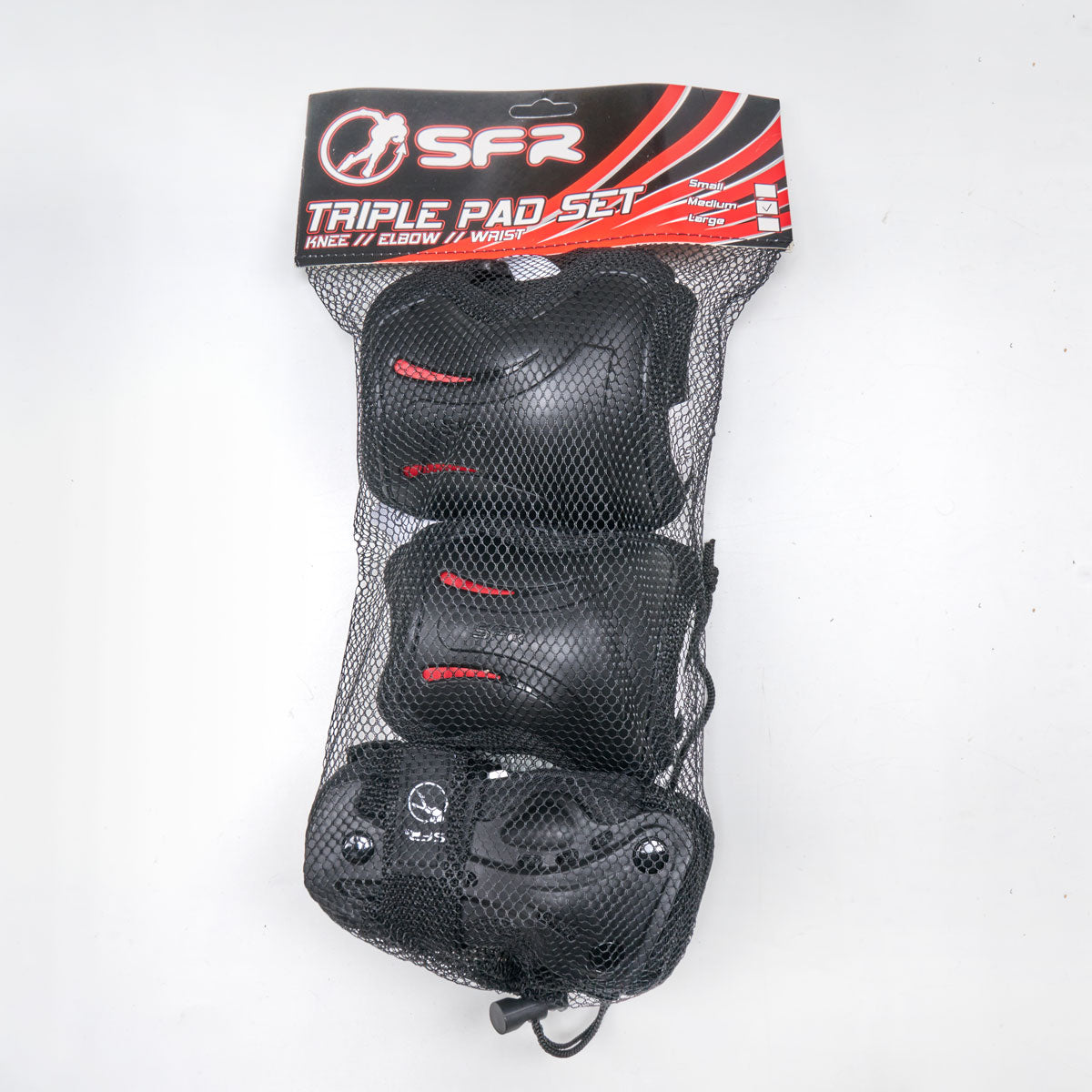 SFR 'Essentials' Kids Triple Pad Set - Black