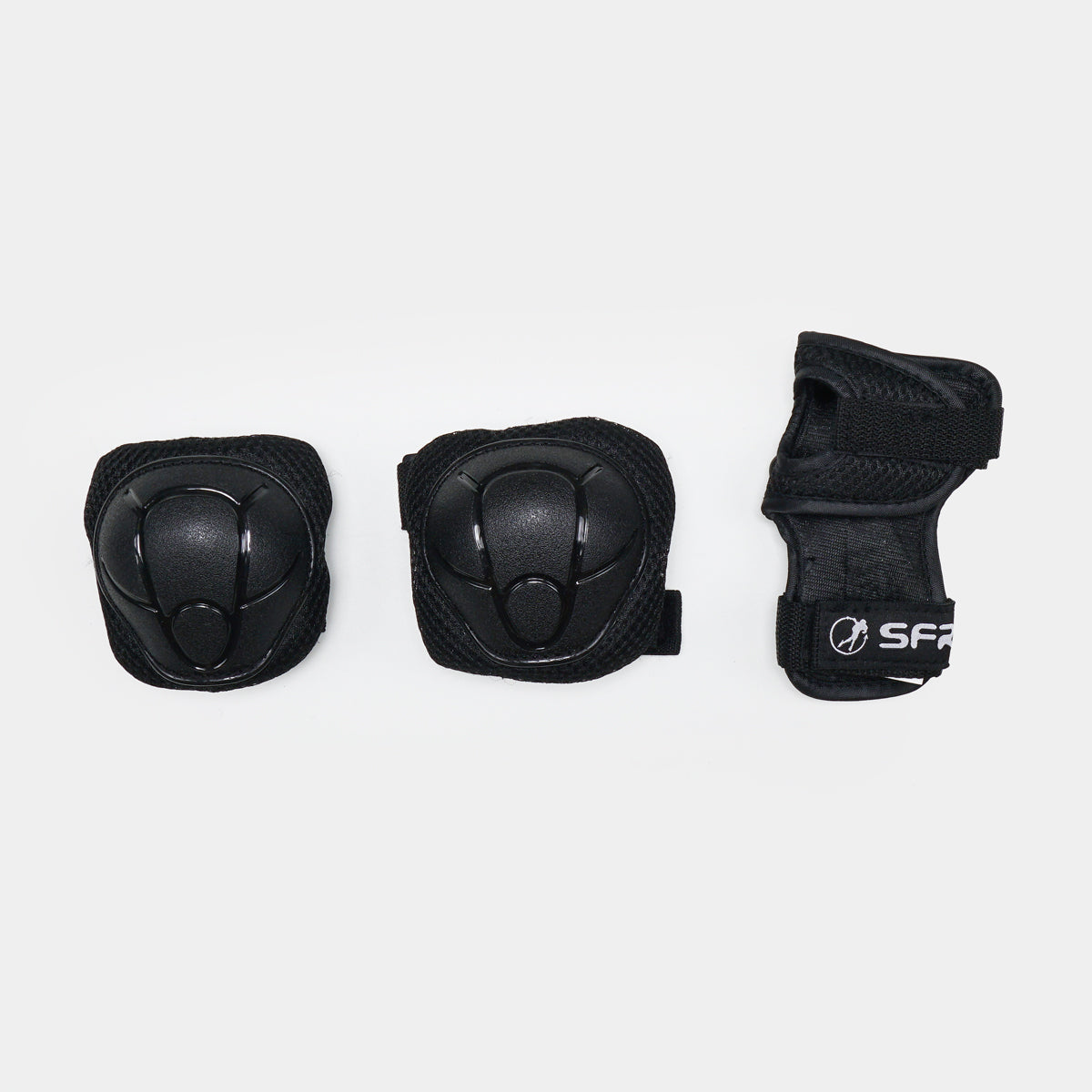 SFR 'Essentials' Youth Kids Triple Pad Set - Black