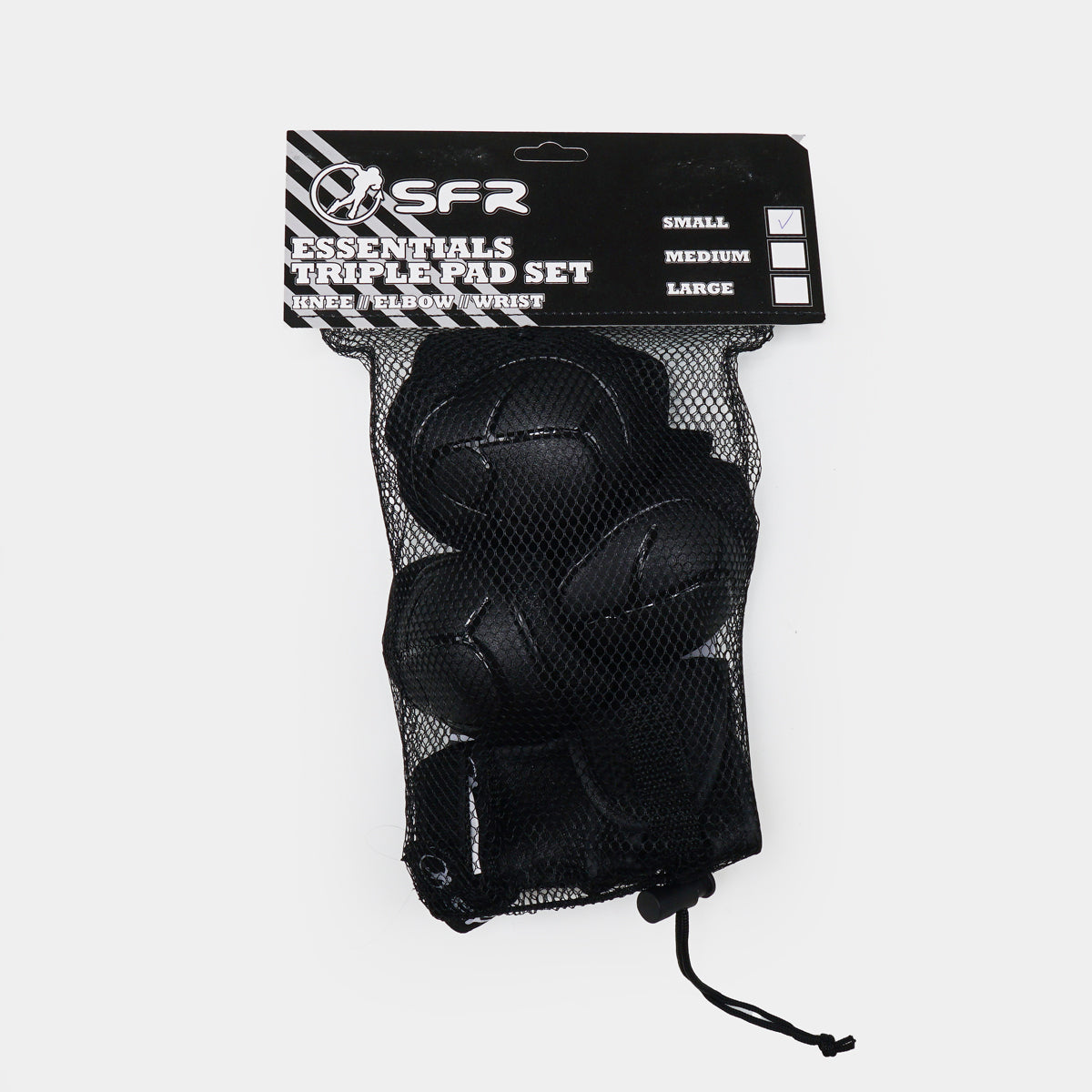 SFR 'Essentials' Youth Kids Triple Pad Set - Black