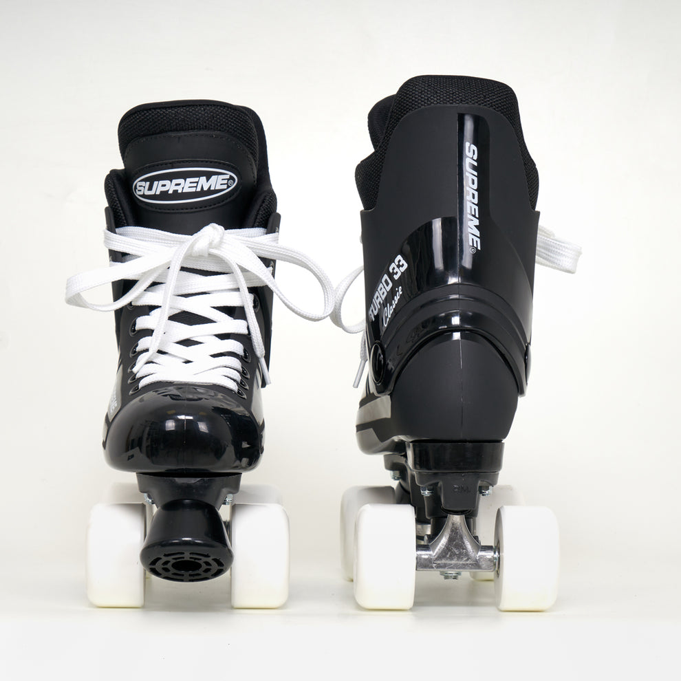 Supreme Turbo 33 Roller Skates + SIMS Wheels | BLACK – Loco Skates