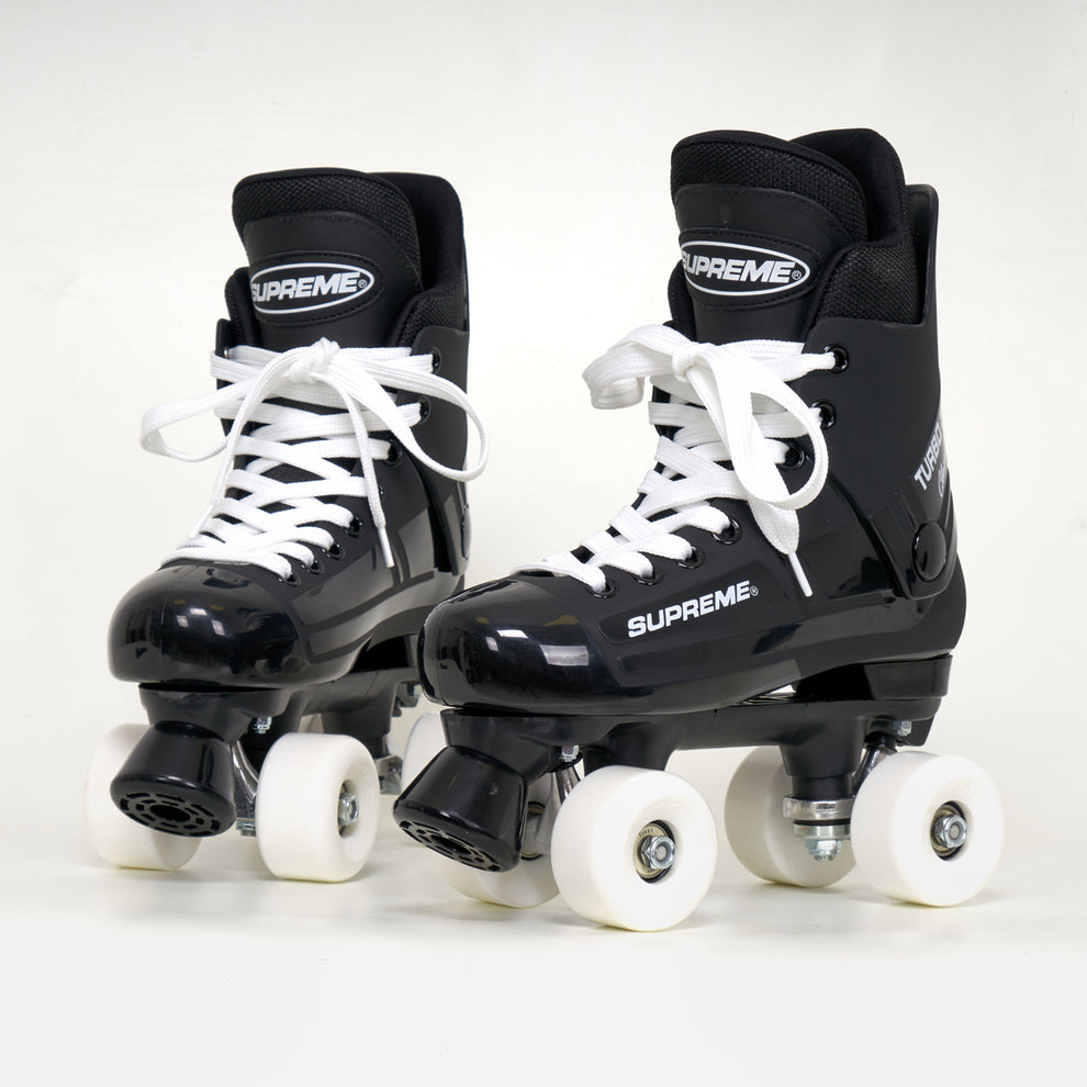 Supreme Turbo 33 Roller Skates + SIMS Wheels | BLACK – Loco Skates