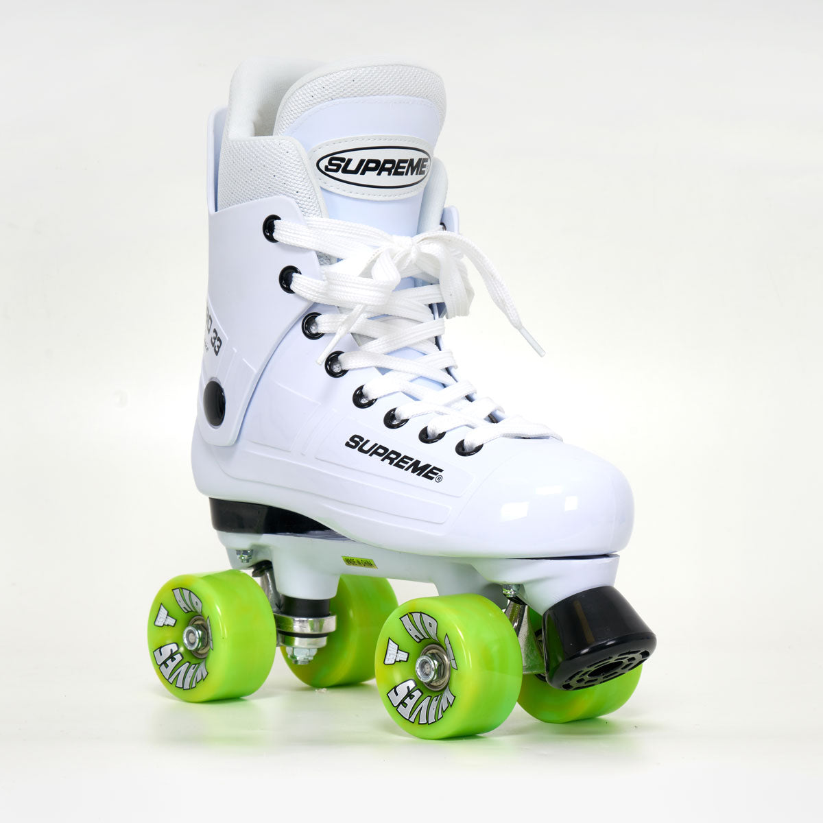 Supreme Turbo 33 Roller Skates + AIRWAVES Wheels | WHITE - Loco Skates