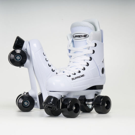 Supreme Turbo White Roller Skates - Loco Skates