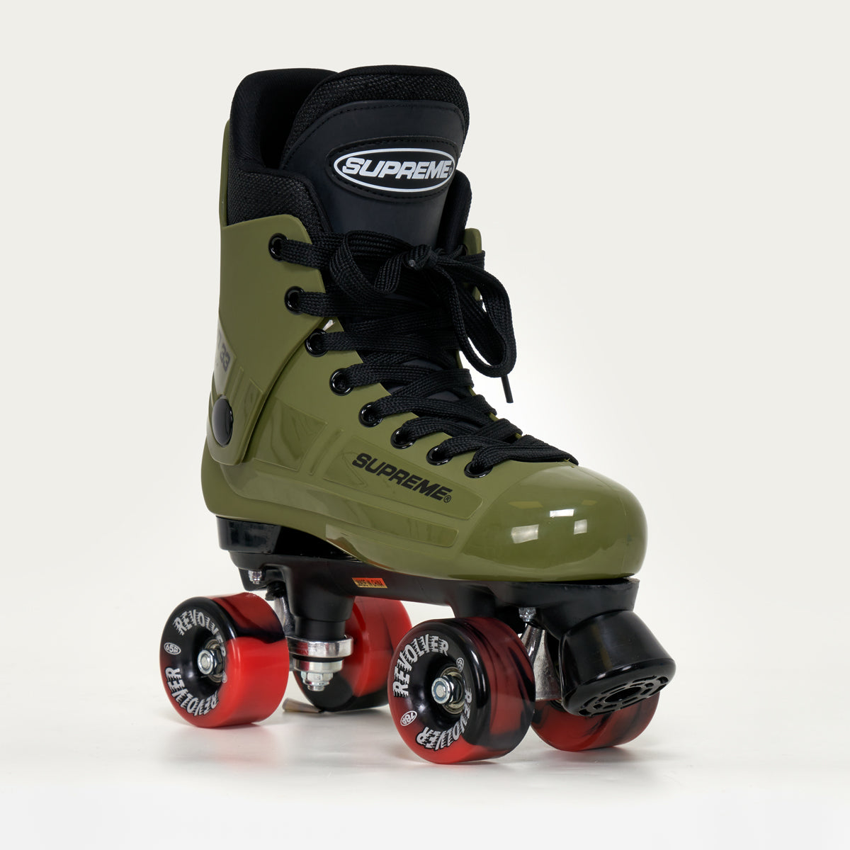 Supreme Turbo 33 Roller Skates + REVOLVER Wheels | OLIVE GREEN