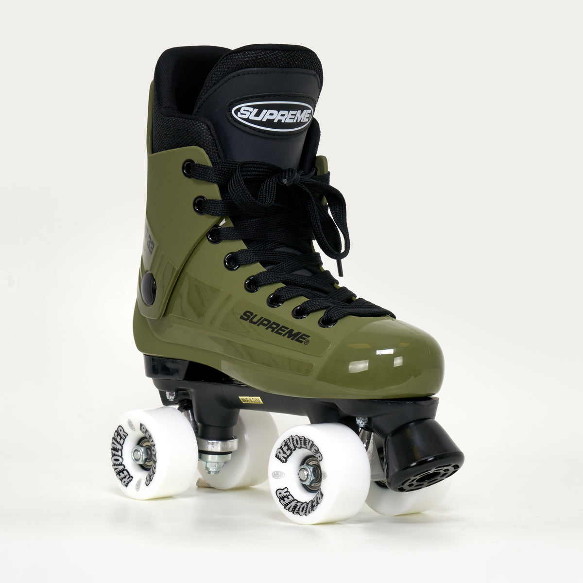 Supreme Turbo 33 Roller Skates + REVOLVER Wheels | OLIVE GREEN