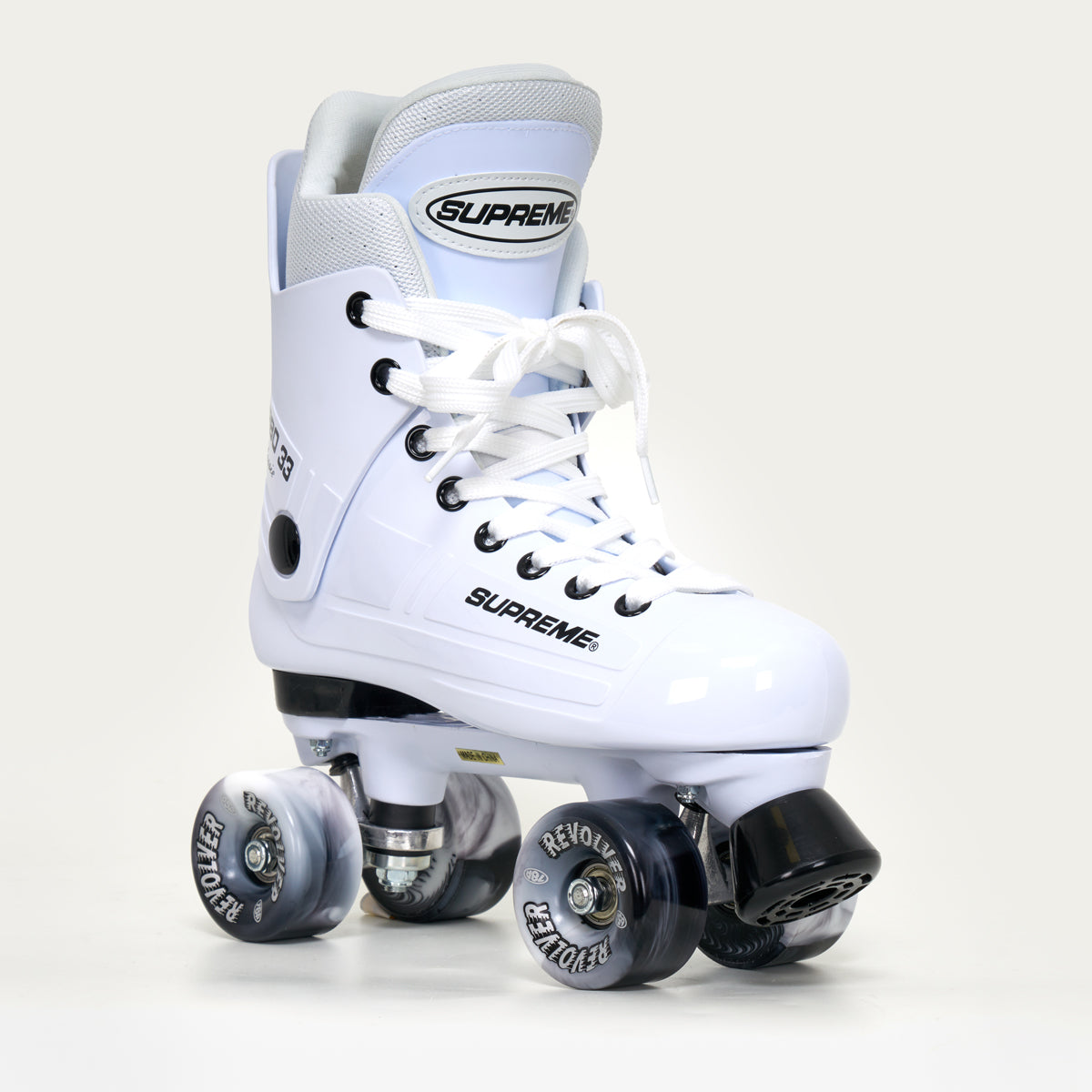Supreme Turbo 33 Roller Skates + REVOLVER Wheels | WHITE
