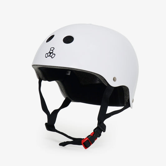 Triple Eight Certified Sweatsaver Helmet - Gloss White