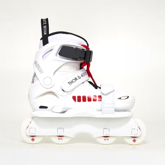 USD Glitch Vikings Junior Adjustable White Skates