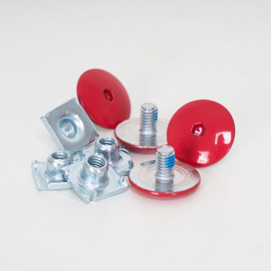 USD Cuff Hinge M6 Screw Set - Red