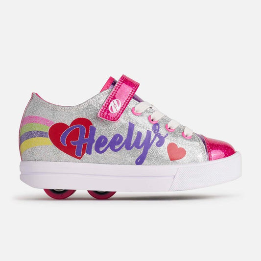 Heelys Snazzy X2 - Silver/Rainbow/Heart
