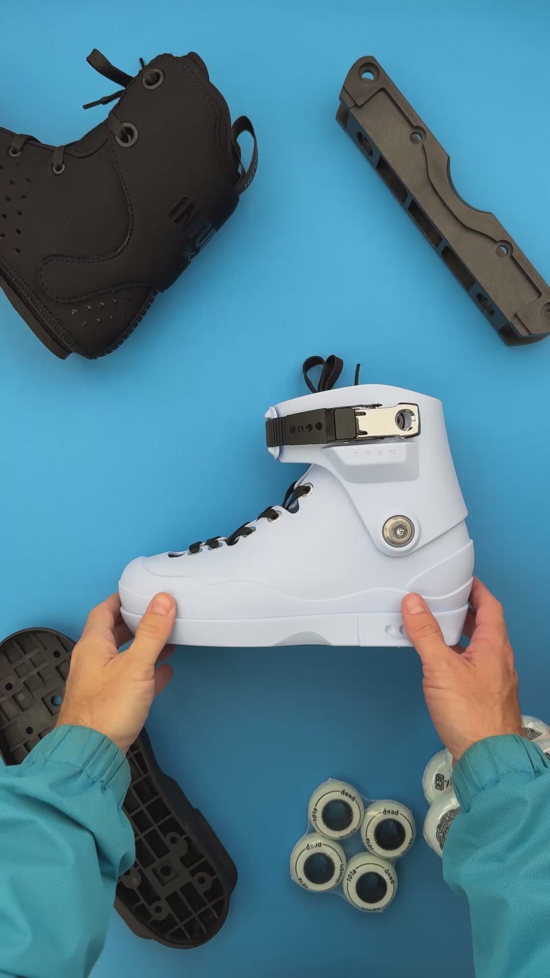 Them 901 Skates - Alex Broskow Powder - Shell Only w/909 Soulkits
