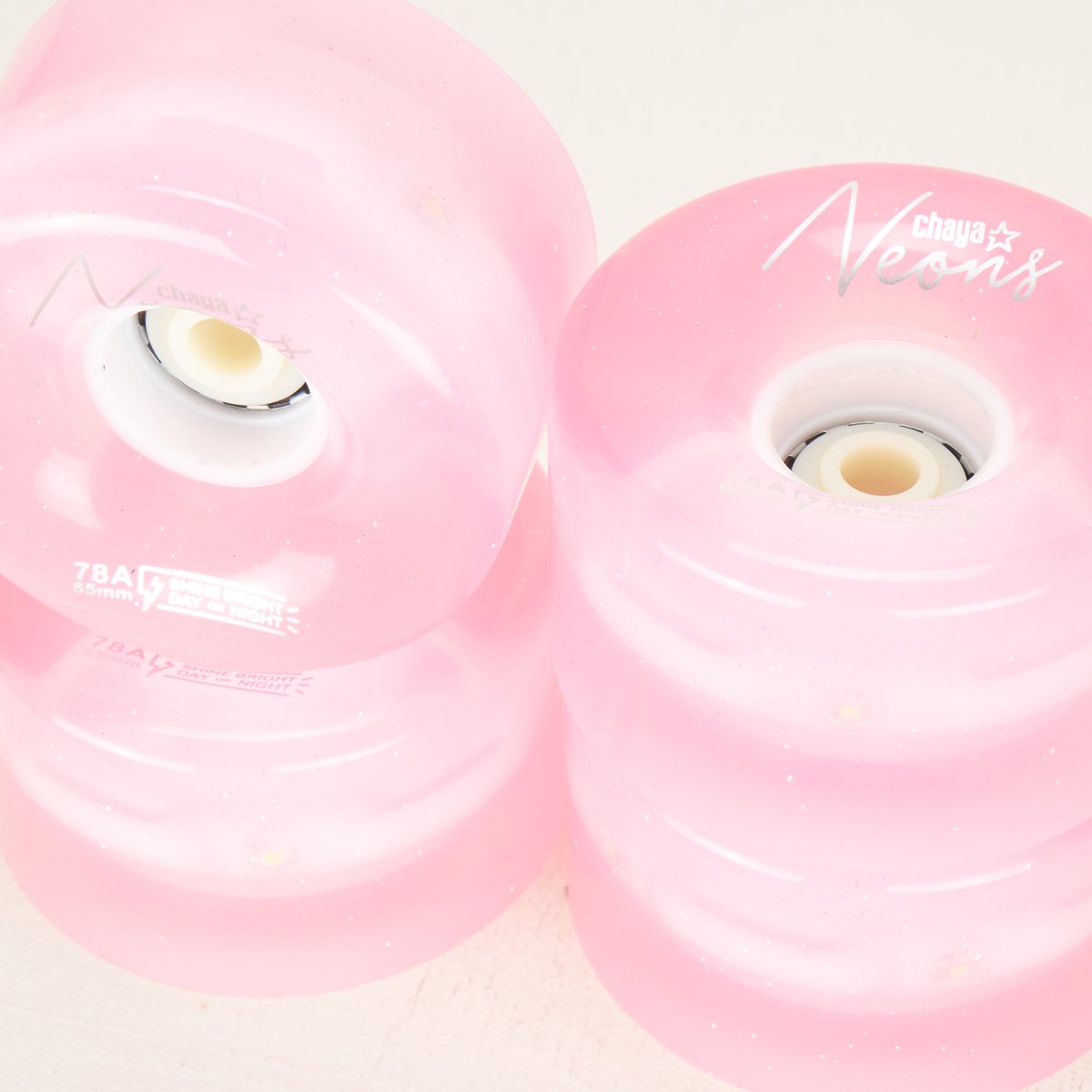 Chaya LED 65mm/78a Wheels - Pink/Glitter