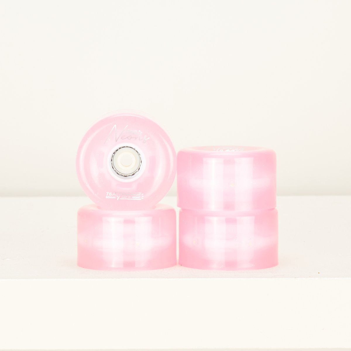 Chaya LED 65mm/78a Wheels - Pink/Glitter