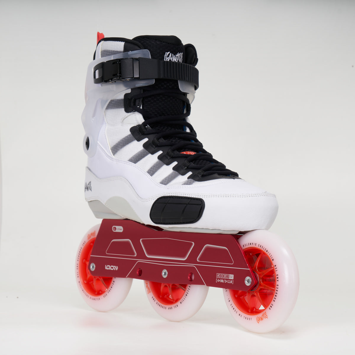 Gawds Aton Urban 110mm Inline Skates - Unisex - White/Red